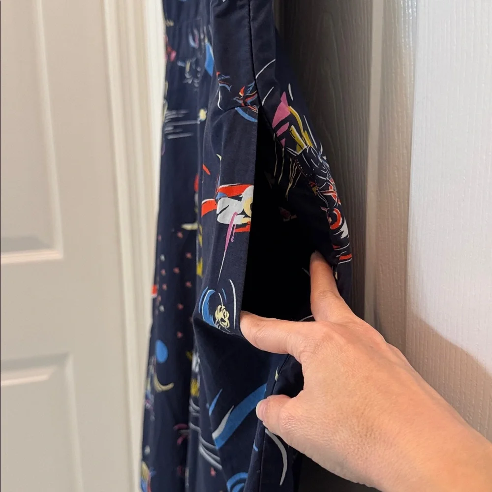 Tory Burch Navy Multicolor Printed Polo Mini Dress - Picture 8 of 10